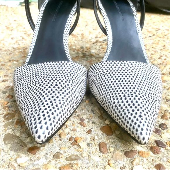 Alexander Wang Emma Lizard-Embossed Pumps 37 7 7.5 - Picture 4 of 10